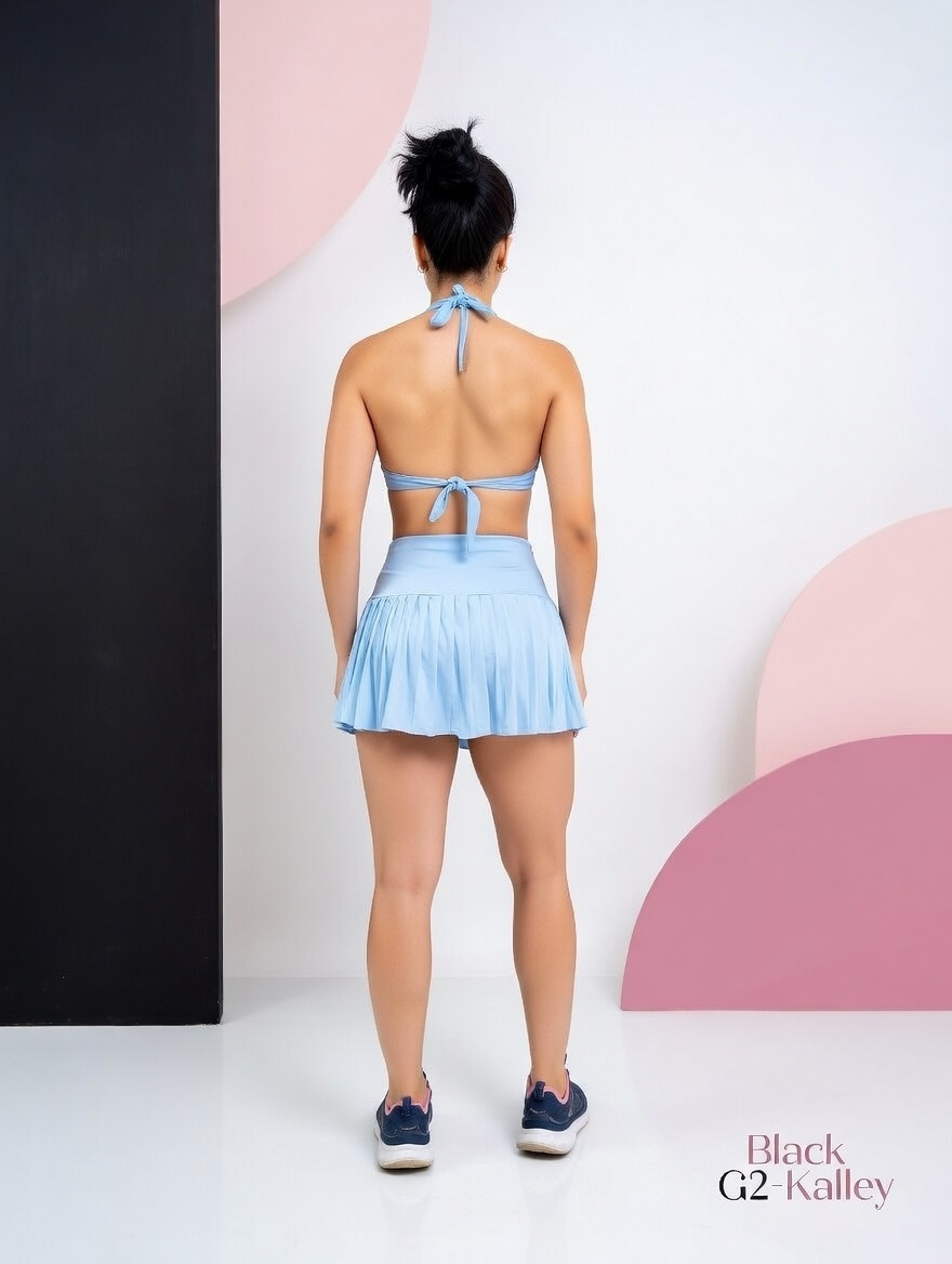 Conjunto deportivo azul espalda